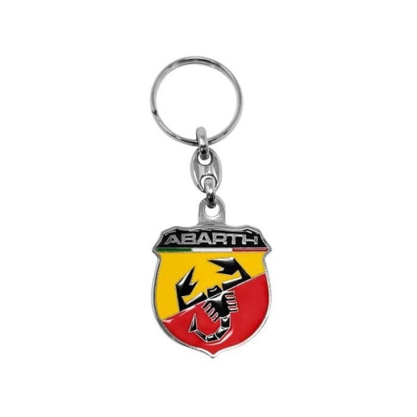 Offisiell Abarth metallnøkkelring, skjold, h 40 mm