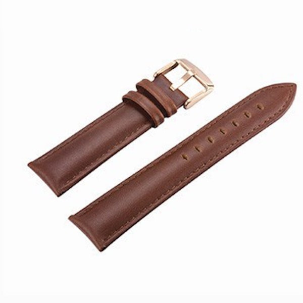 Ruskea nahkainen kellon ranneke 20 mm kultaisella soljella kello nahkainen ranneke ruskea M brown 20