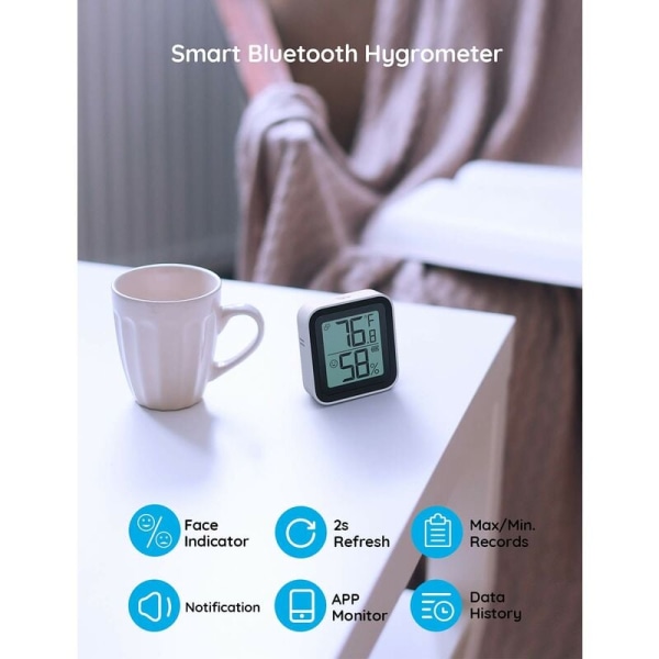 Hygrometer för inomhusbruk Termometer Liten monitor Mini Digital