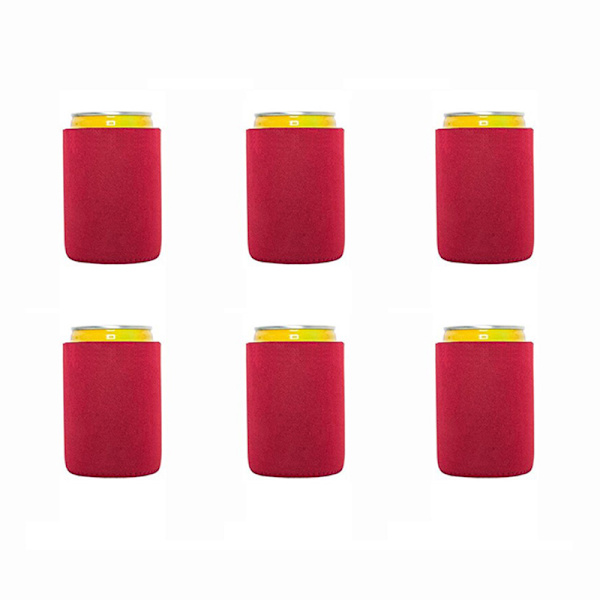 6 st ölkylare/hylsor - Mjukisolerad återanvändbar hållare Red
