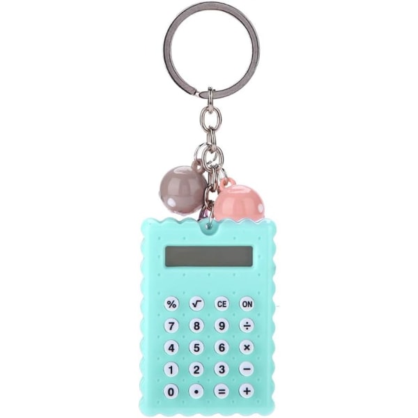 Mini bærbar lommeregner med nøglering, stilfuld og kreativ