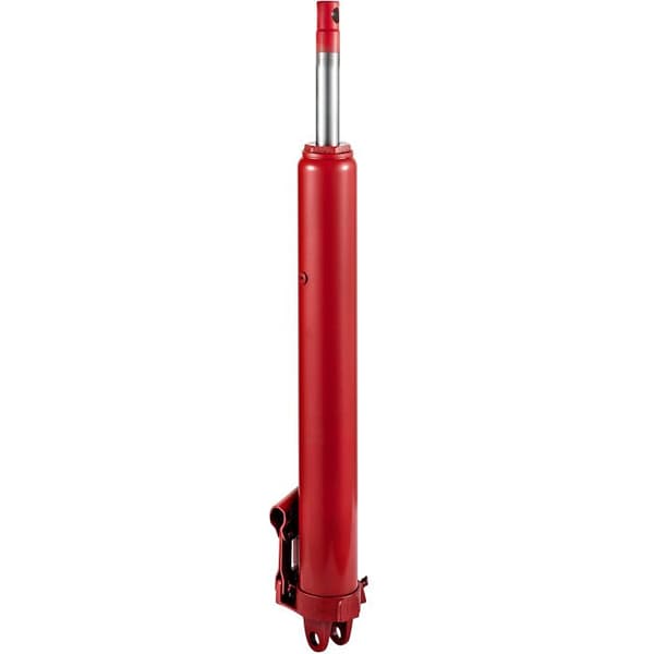 Hydraulic Jack Long-Duoku - 8 Ton Capacity - Single Piston Pump and Ball Joint Base, Manual Cherry Picker, Red-FA-