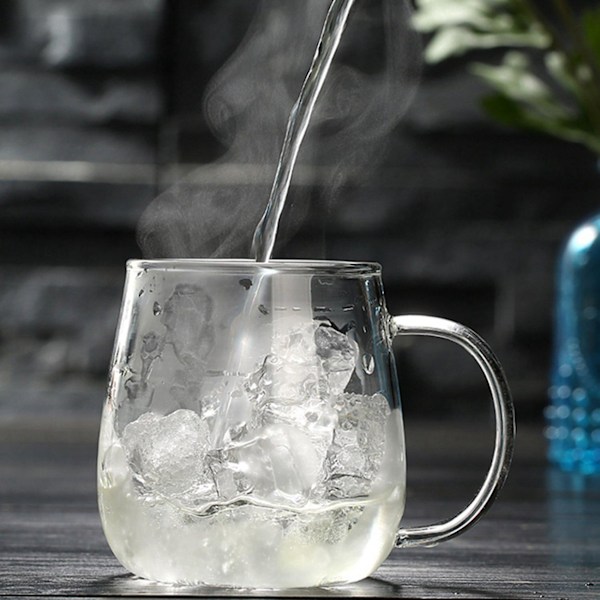 2 st 380 ml Tekoppar med lock, Kaffekopp Set, Öl Dryck Kontorskopp Vinglas Glas