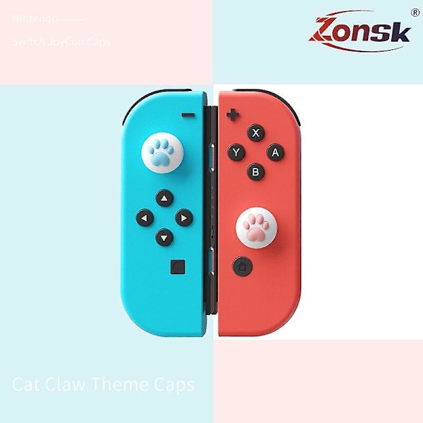 Katt tass pad analoga tumgrepp lock för Nintend Switch Lite NS Joycon controller stick skin for switch joy con joystick cov Green blue