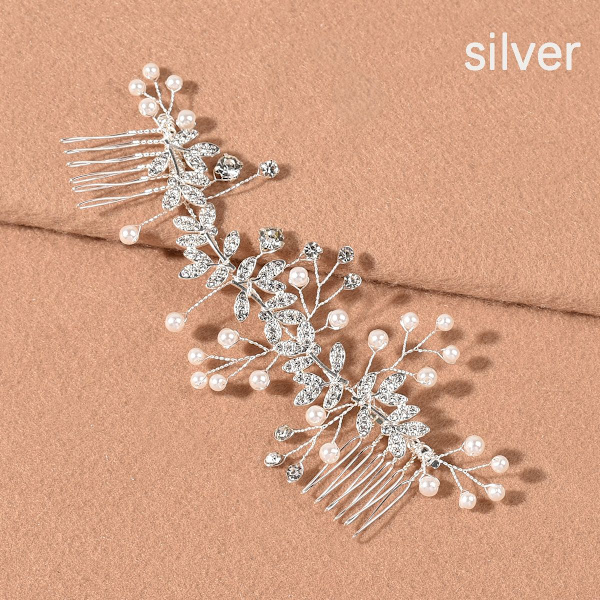 Hårkam Leaf Flower SILVER silver
