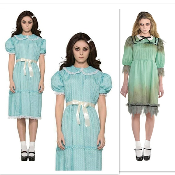 The Shining Tvillingflickor Cosplay Kostym Halloween Cosplay Kostym Tvillingflickor Stil 1 120 Twin Girls Style 1