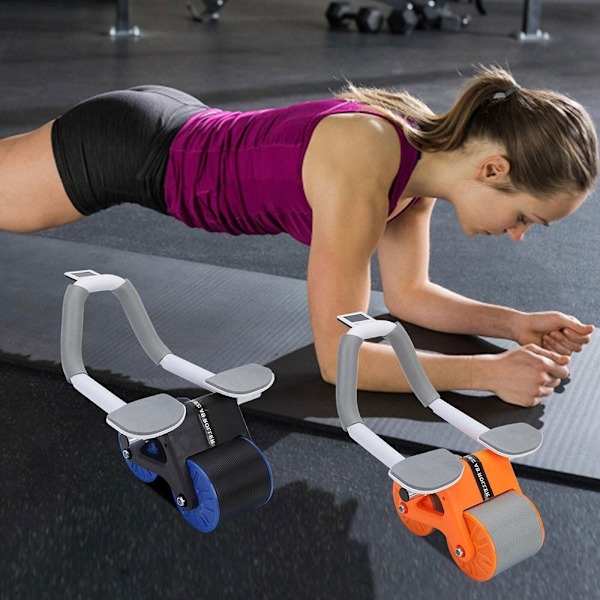 Abdominalhjul Automatisk Rebound Abdominalhjul BLÅ-FA5- Blue