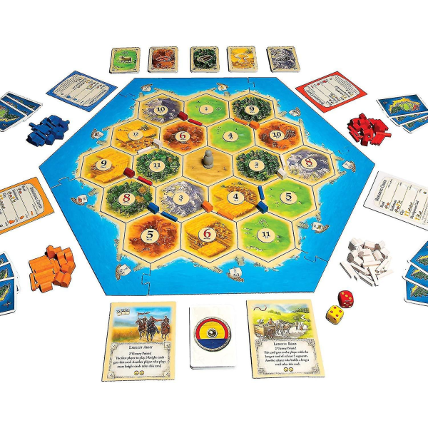 Catan Brettspill (Base Game) Familiebrettspill Brettspill for voksne og familiebrettspill Alder 10+ for 3 til 4 spillere