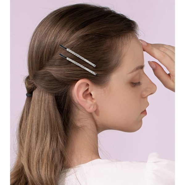 10 stk Rhinestone Bobby Pins, Små Klare Krystall Bobby Pins Bulk Skinnende Hårklipp Brud Hårtilbehør Hårklipp Dekorasjon for Kvinner Jenter