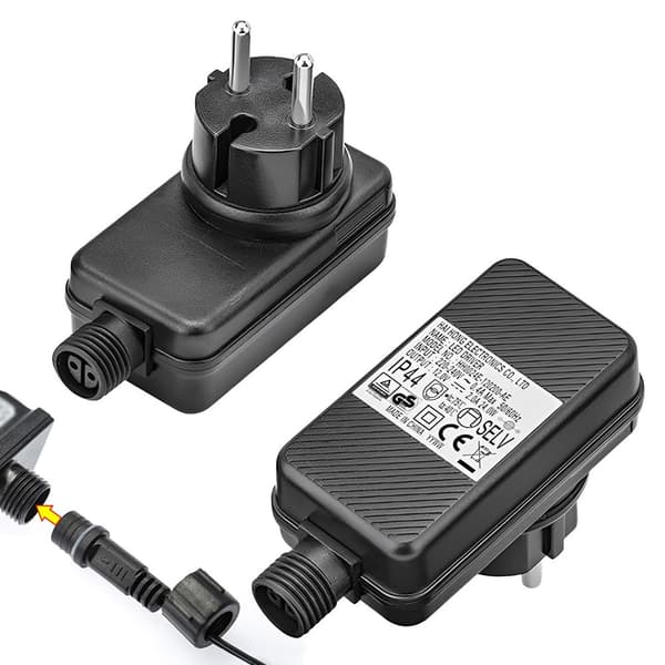 2 pcs Transformer 220V 12V IP44 Waterproof Power Supply 12V 2A AC Adapter LED Transformer for Christmas Lights String Lights-FA-