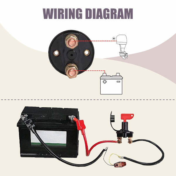 12V 300A Batteri Isolator Afbryder med Nøgle Batteri Afbryder til Tru