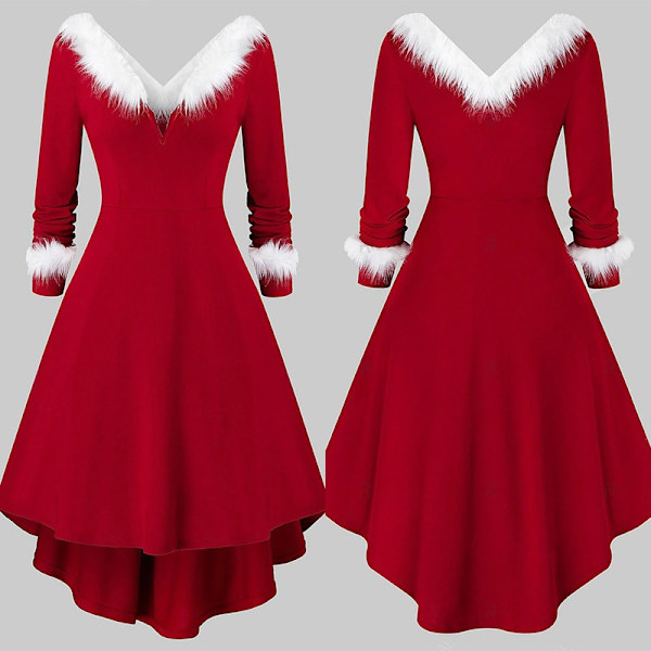 Vuxen julgungklänning Fancy Dress Xmas Red Costumes 2XL