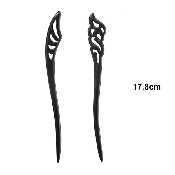 2 stk trehårnåler, hårnål, hårgaffel