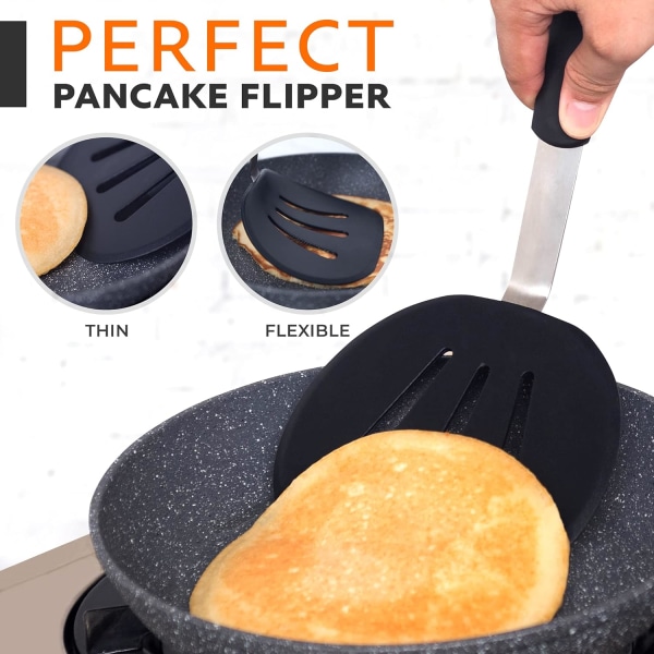 Pandekagepande silikonespatel til non-stick-kogegrej. Fleksibel
