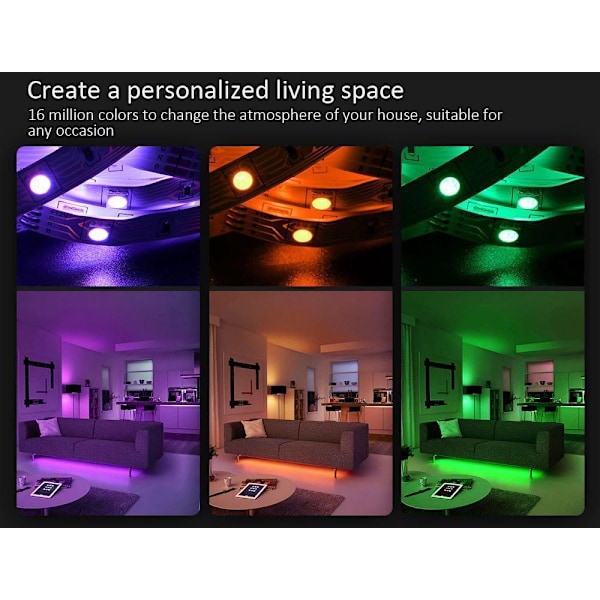 5M - 44-tasters Bluetooth LED-stribe - APP-styring MultiC multicolor 5m smd5050 bluetooth led strip 18LED