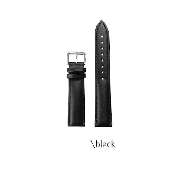 Kellohihna Klockband SVART 12MM Musta Black 12mm