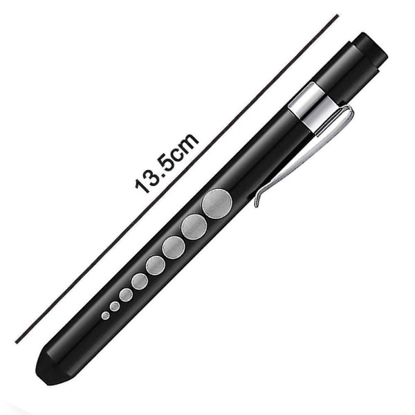2 stk Pen Flashlight Aluminiumlegering Pen Light Led Pen Flashlight