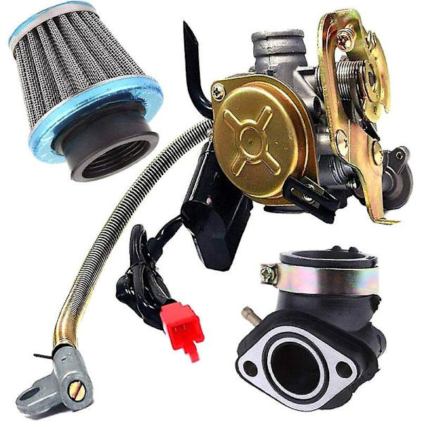 Förgasare passar Gy6 50cc 49cc 4-taktsmotor, silver-Xin