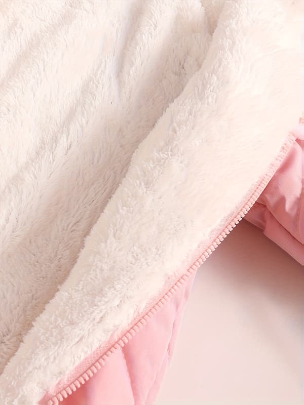 Fortykket heldragt til baby til efterår/vinter udendørsbrug med lynlås 3-6M Pink Red