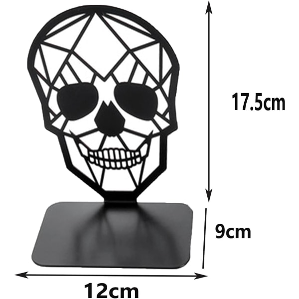 Metal Bogstøtter, Kontor, Boghandel og Bibliotek 1 Par (Sort)