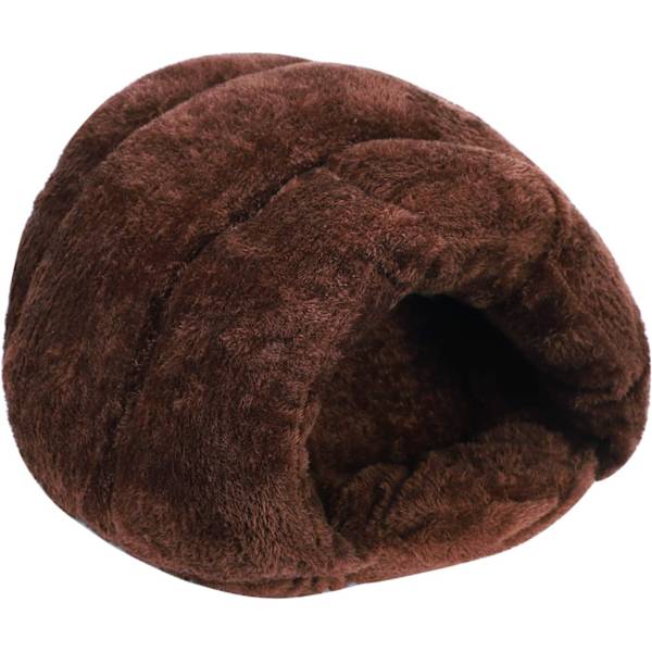 Hundhus Husdjur Sovsäck Säng För Hund Katt Valp Hundgrotta Kattgrotta Förtjockad Hundbädd Mjuk Kattbädd Hem-Djup Kaffe