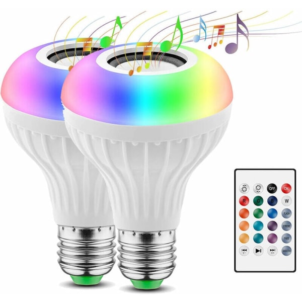 Set med 2 Smart LED lampor E27 Bluetooth Smart Bulb 35f2 Fyndiq
