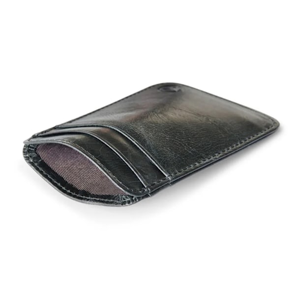 1 KPL Uusi retro aito nahkatasku Bank-ID Case Tunn Smal vintage Herra Cash Pack Busskorttikotelo Käsilaukku Brown