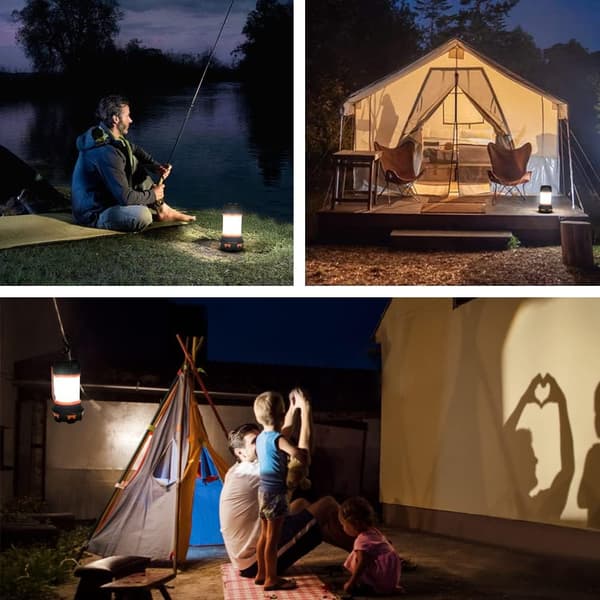 LED camping lys, 1000 lumen genopladelig lys 6 lystilstand
