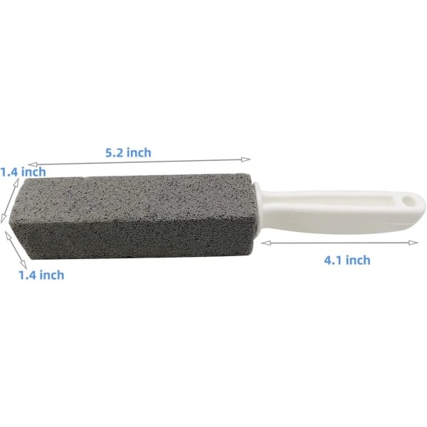 Pumice for toalettrengjøring, pumice toalettbørste med håndtak 4-pak svart-WELLNGS