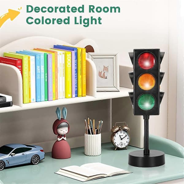 Trafikklys lampe med base, kompatibel med rominnredning-FA-