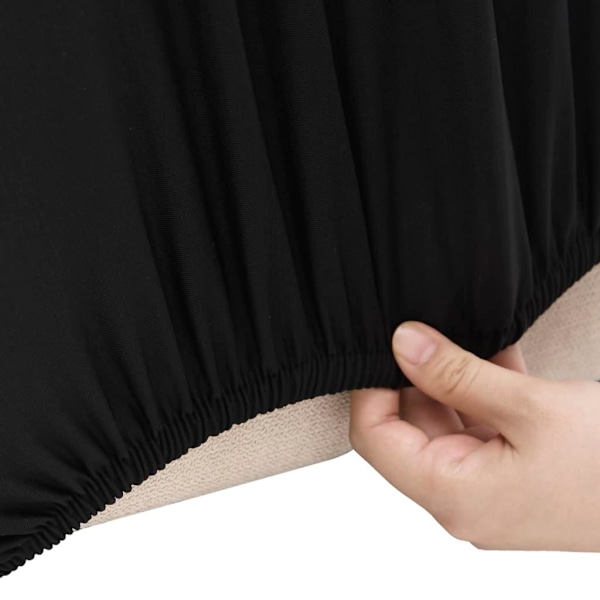 vidaXL Sofföverdrag 3-sits med stretch svart polyesterjersey black 1300