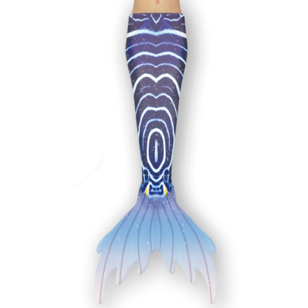 Pige Mermaid Tail med Monofin mørkeblå 120 dark blue