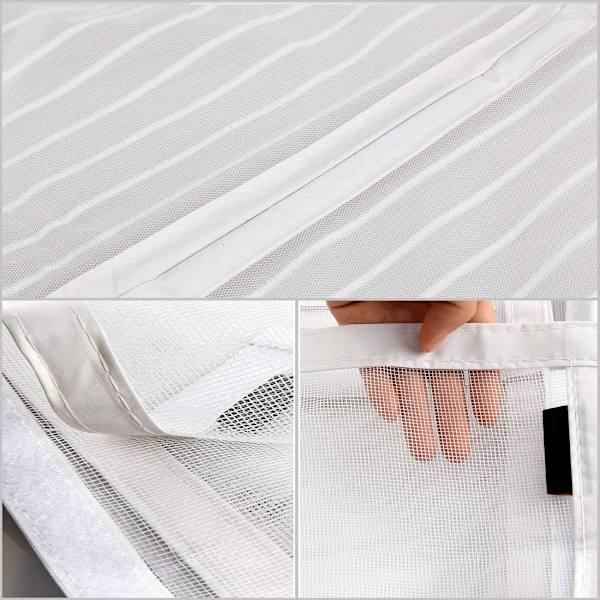 Magnetisk myggenet 140x240cm(55x94inch) Døre, Hvid