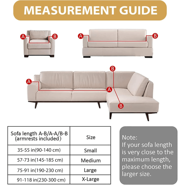 3-seters Sofadeksel Stretch Lenestol Deksel Universal Sofadeksel