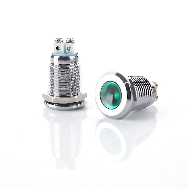 1 stk 12mm 6/12/24/220v mini signallampe strøm LED metallindikatorlampe