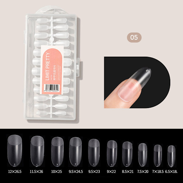 240st Gel X Falska Naglar Tips Press on Extension Akryl Full 5