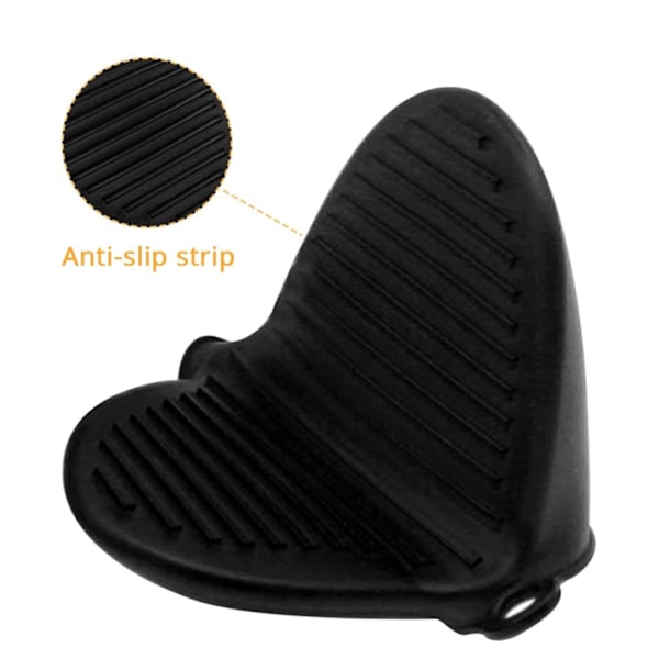 Ugnvantar i silikon, 2-pack, Svart