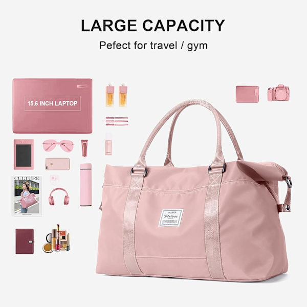 Sport Resväska Stor Gym Tote Väska för Kvinnor, Weekender Väska Handbagage för Flygplan, Dam Strandväska Övernattningsväska