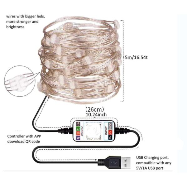 LED-nauhat musiikkitilassa RGB-värimuutos 20m 200LED