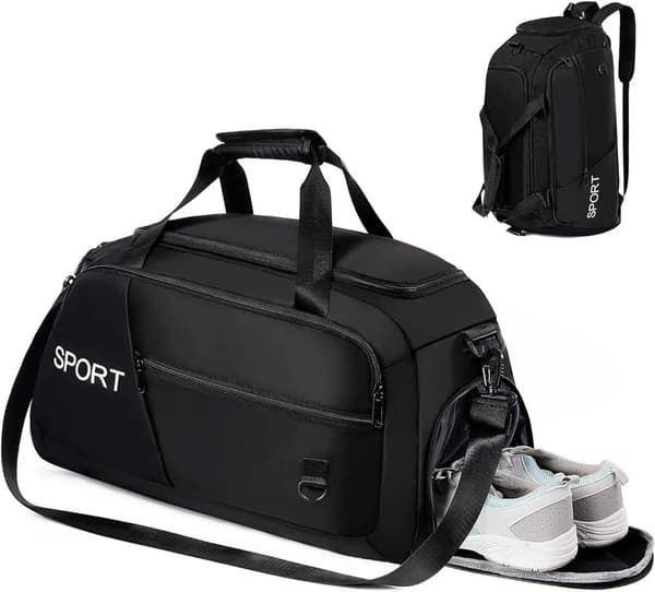Gym Duffle Bag med sko- og vådrum til mænd og kvinder