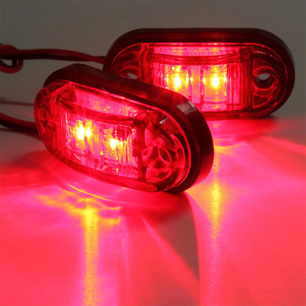 10 ST Advarselslys LED-dioder Trailer Truck LED-sidemerke Red