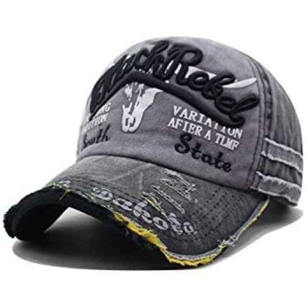 Cap Cap Vintage keps i bomull Unisex Distressed Snapback Trucker Hat