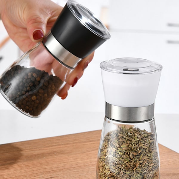 Premium Salt- og Peberkværn i Rustfrit Stål - Sæt af 2