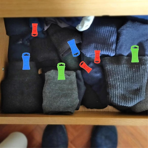 60 Sokk Klyper for Vaskemaskin og Tørketrommel, Sokk Klyper med Kroker, Sokk Holder Vaskemaskin, Dir