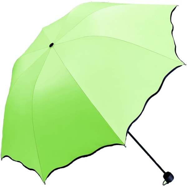 Damparasoll Paraply UV-beskyttelse for kvinner Parasol Lett Anit-UV Paraplyer for Sommersolbeskyttelse Apple Green