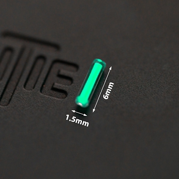 Tritium Gas Tube Selvlysende Nødlys Udendørs EDC 6mm green