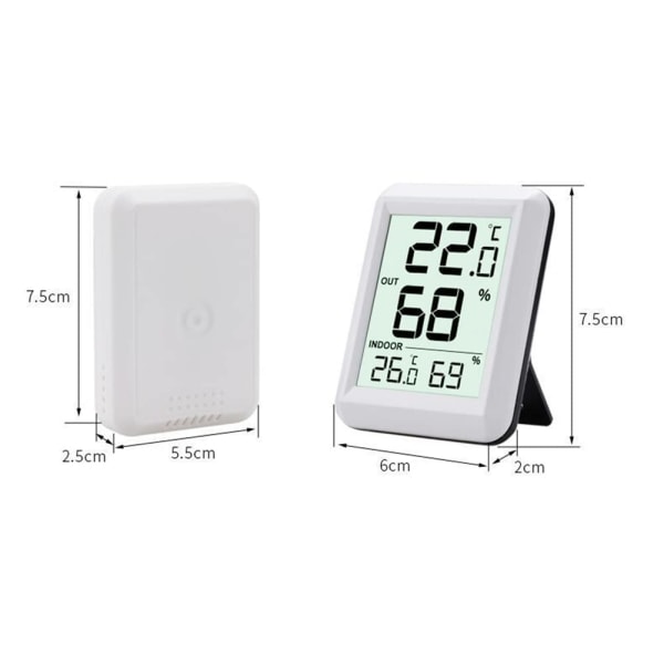 Trådlös Wifi-termometer Digital termohygrometer inomhus utomhus