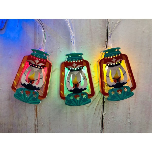 1,65 m 10 LED-ljusslinga Ramadan Lykta STIL 3 STIL 3 Sty
