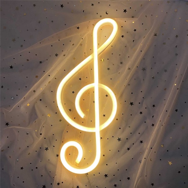 Neon Music Note Light Music LED-skilt Neon Light  / USB