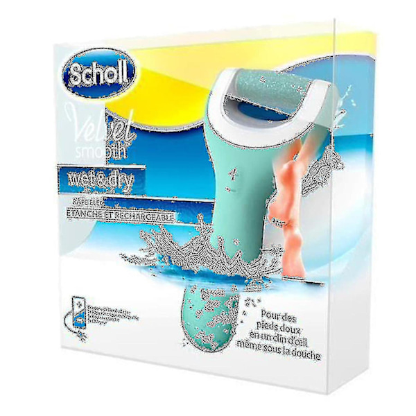 Scholl Velvet Smooth Wet And Dry Elektrisk Fodfil Blå Rui